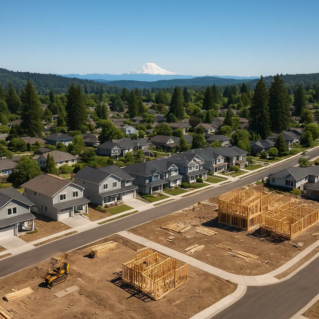 Washington state housing market forecast 2026 - suburban development growth