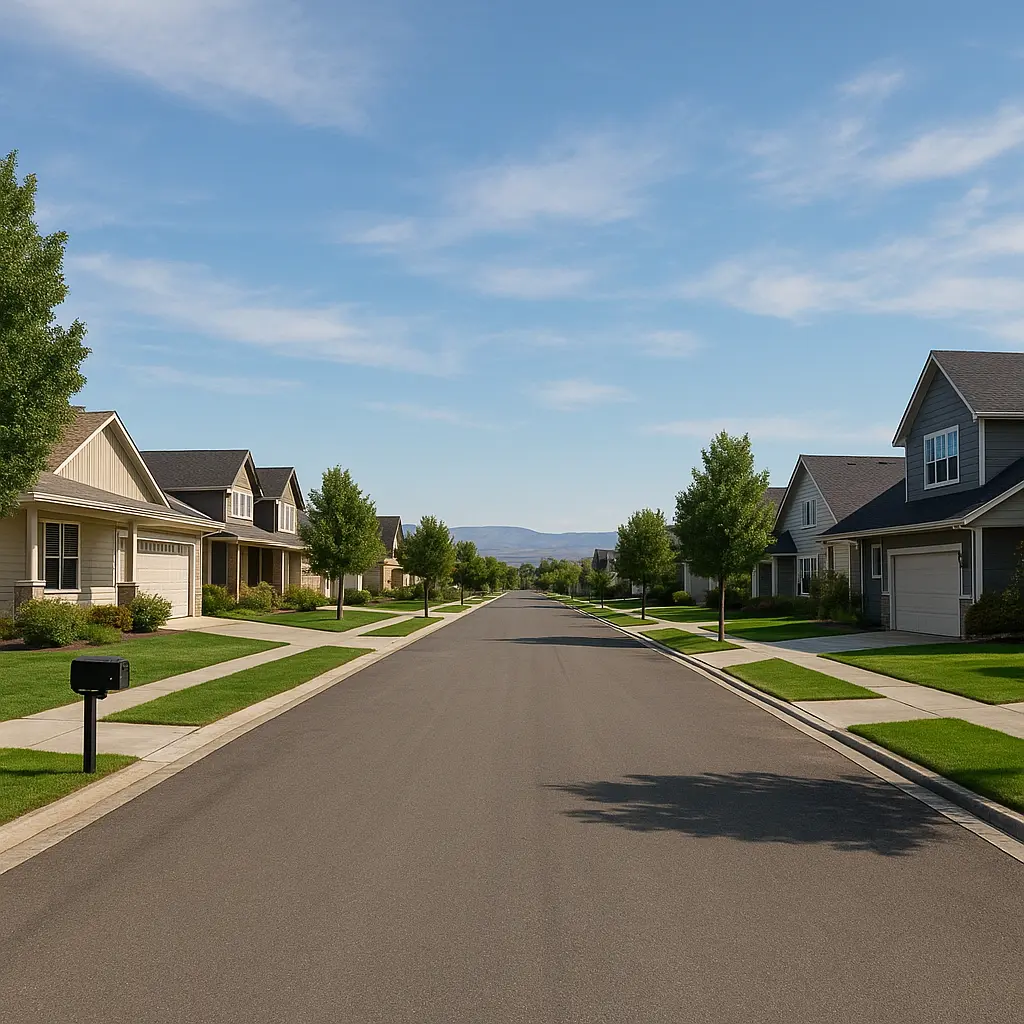 We buy houses in Moses Lake WA - residential neighborhood in Grant County
