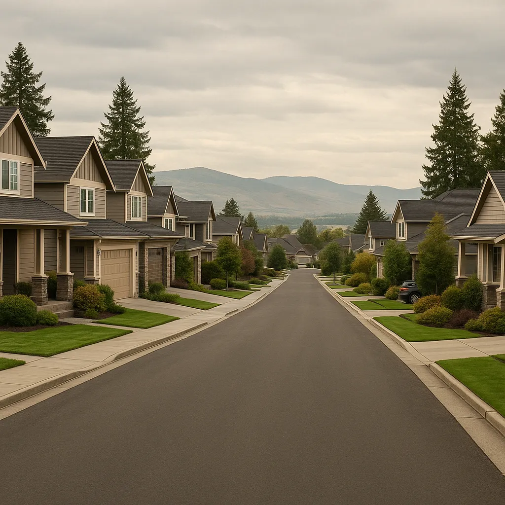 Kennewick neighborhood with homes in the Tri-Cities area