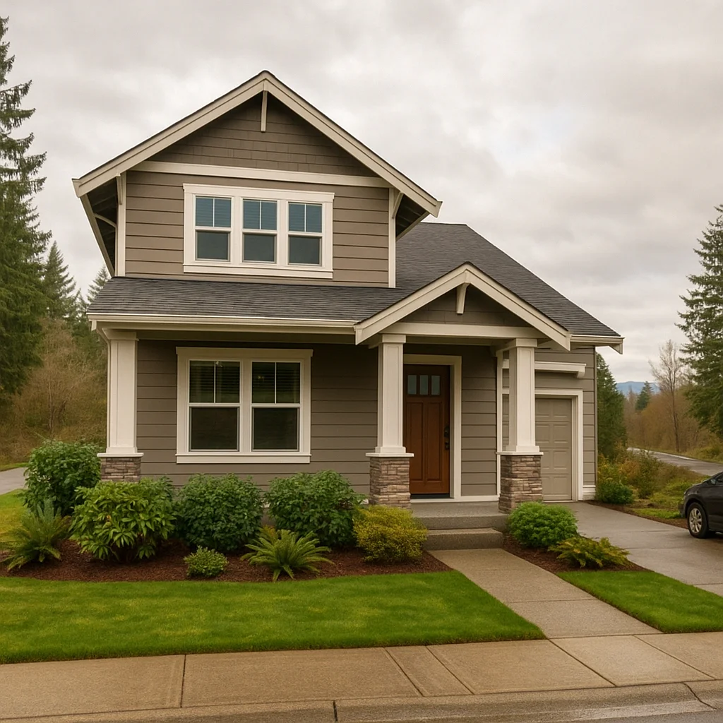 Kent Washington neighborhood with Green River Trail visible