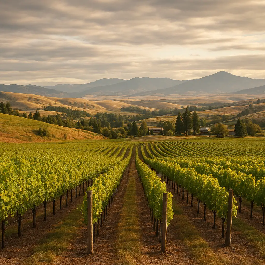Yakima Valley wine country vineyards and rolling hills