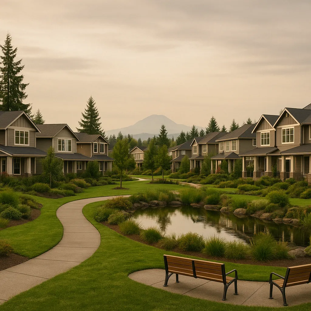 Sammamish Commons and neighborhood parks - affluent King County community