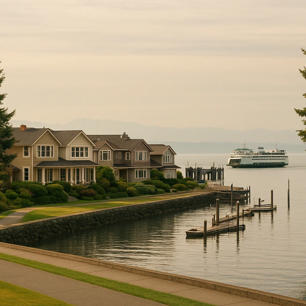 Edmonds waterfront homes and ferry terminal - Snohomish County real estate