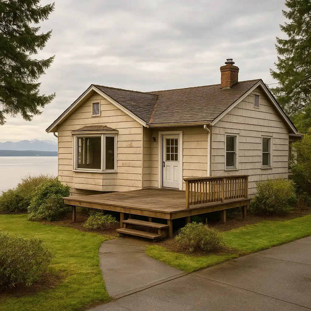 Edmonds waterfront home with renovation needs in Snohomish County